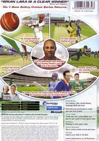 Brian Lara International Cricket 2005 - Box - Back Image