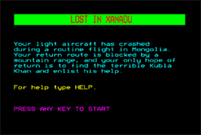 Amnesia and Xanadu - Screenshot - Game Title Image