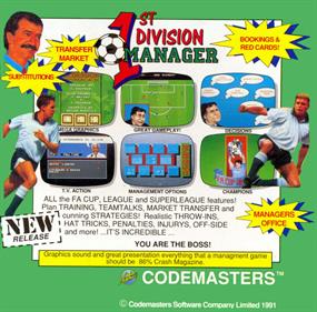 1st Division Manager - Box - Back Image