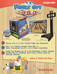 Family Guy Bowling - Advertisement Flyer - Back Image