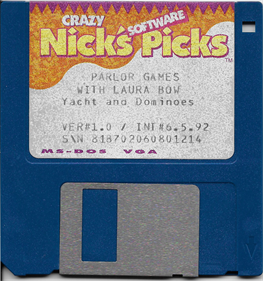 Crazy Nicks Software Picks: Parlor Games with Laura Bow: Yacht & Dominoes - Disc Image