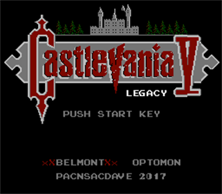 Castlevania V: Legacy - Screenshot - Game Title Image
