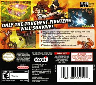 Dynasty Warriors DS: Fighter's Battle - Box - Back Image