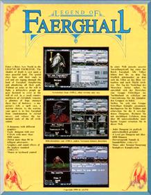 Legend of Faerghail - Box - Back Image