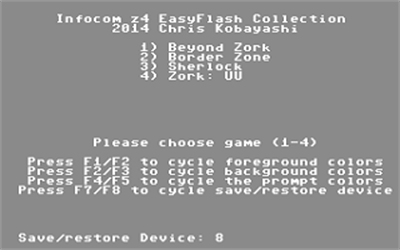 Infocom EasyFlash Collection V5.1 - Screenshot - Game Title Image
