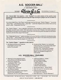 A.G. Soccer-Ball - Advertisement Flyer - Back Image