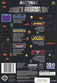 Midway Presents Arcade's Greatest Hits - Box - Back Image