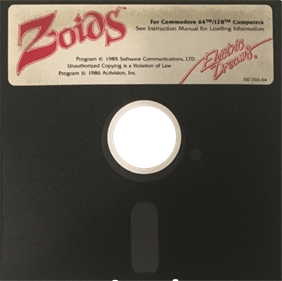 Zoids (Electric Dreams Software) - Disc Image