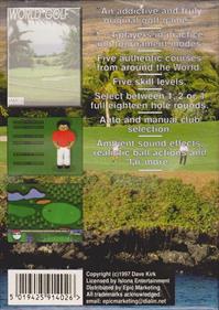Amiga World Golf - Box - Back Image