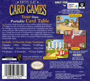 Hoyle Card Games - Box - Back Image