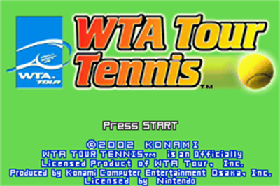 WTA Tour Tennis - Screenshot - Game Title Image