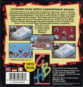 Jahangir Khan World Championship Squash - Box - Back Image