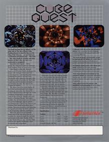 Cube Quest - Advertisement Flyer - Back Image