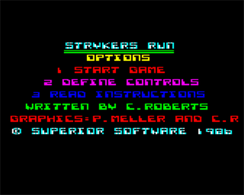 Stryker's Run - Screenshot - Game Select Image
