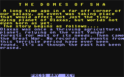 The Domes of Sha - Screenshot - Game Title Image