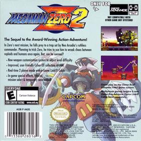 Mega Man Zero 2 - Box - Back Image