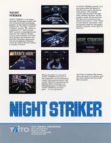 Night Striker - Advertisement Flyer - Back Image
