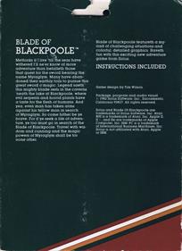 The Blade of Blackpoole - Box - Back Image