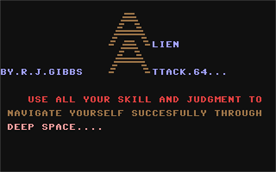 Alien Attack 64 - Screenshot - Game Title Image
