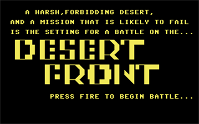 Desert Front - Screenshot - Game Title Image