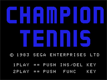 Champion Tennis - Screenshot - Game Title Image
