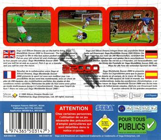 Sega Worldwide Soccer 2000 - Box - Back Image