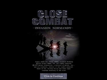 Close Combat: Invasion: Normandy: Utah Beach to Cherbourg - Screenshot - Game Title Image