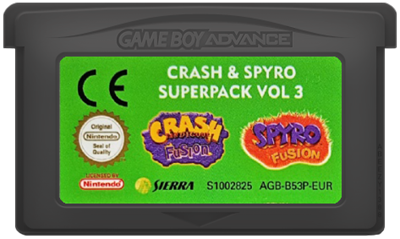 Crash & Spyro Superpack: Spyro Orange: The Cortex Conspiracy / Crash Bandicoot Purple: Ripto's Rampage - Fanart - Cart - Front Image