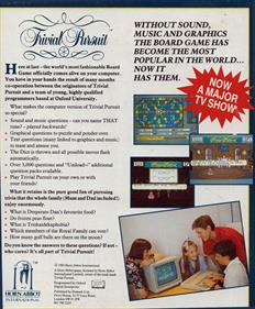 Trivial Pursuit: The Computer Game: Genus Edition - Box - Back Image