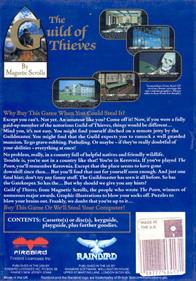 The Guild of Thieves - Box - Back Image