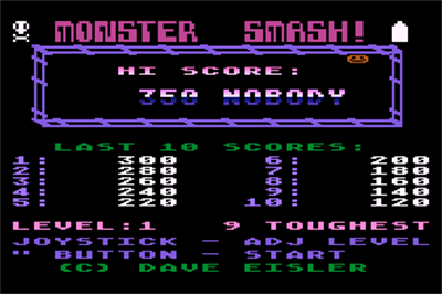 Monster Smash - Screenshot - Game Title Image