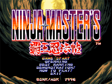 Ninja Master's: Haou Ninpou Chou - Screenshot - Game Title Image