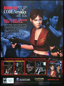 Resident Evil: Code: Veronica X - Advertisement Flyer - Front Image