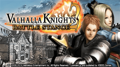 Valhalla Knights 2: Battle Stance - Screenshot - Game Title Image