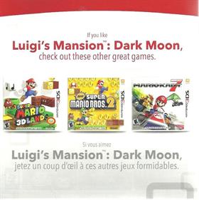 Luigi's Mansion: Dark Moon - Advertisement Flyer - Front Image