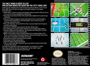 NFL Football - Box - Back Image