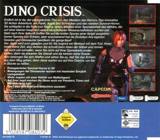 Dino Crisis - Box - Back Image