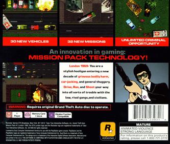 Grand Theft Auto: Mission Pack #1: London 1969 - Box - Back Image