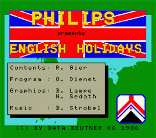 English Holidays - Screenshot - Game Title Image