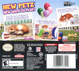 Petz Hamsterz 2 - Box - Back Image