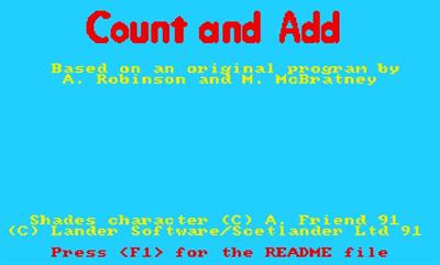 Count and Add - Screenshot - Game Title Image