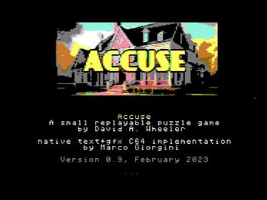 Accuse - Screenshot - Game Title Image