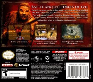 The Mummy: Tomb of the Dragon Emperor - Box - Back Image