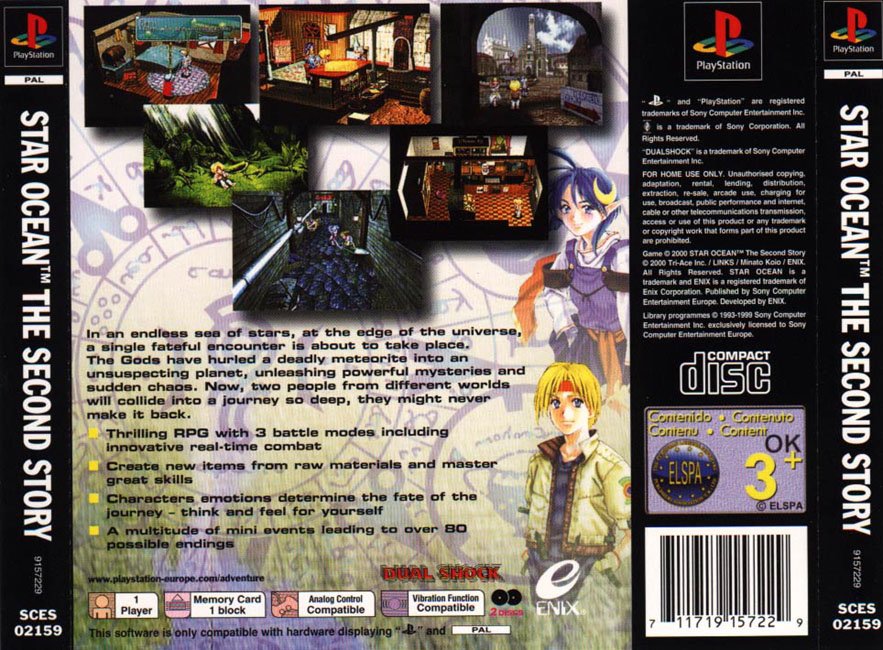 Star Ocean: The Second Story (Sony PlayStation 1, 1999) for sale