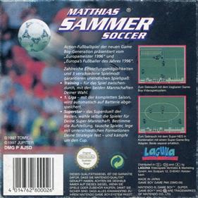 Matthias Sammer Soccer - Box - Back Image