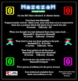 MazezaM Complete - Box - Back Image