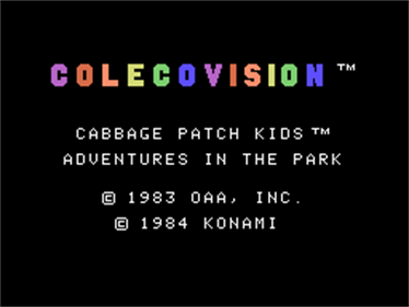 Cabbage Patch Kids: Adventures in the Park - Screenshot - Game Title Image
