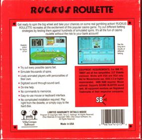 Ruckus Roulette - Box - Back Image