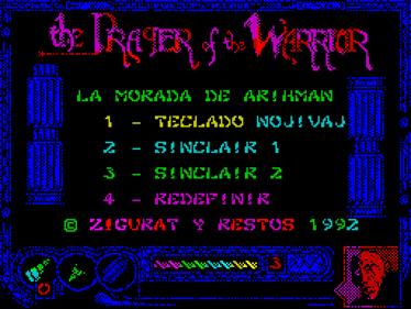 The Prayer of the Warrior - Screenshot - Game Select Image