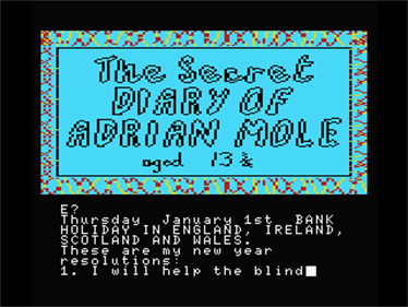 The Secret Diary of Adrian Mole Aged 13¾ - Screenshot - Game Title Image